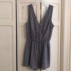 V neck romper w/ shorts